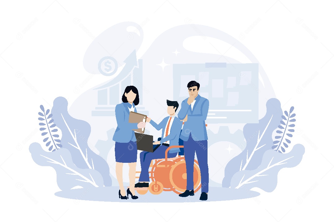 Grupo de Empresários Ilustração Vetor EPS