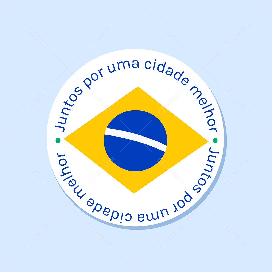 Adesivo Prefeito Juntos Por Uma Cidade Melhor Vetor EPS