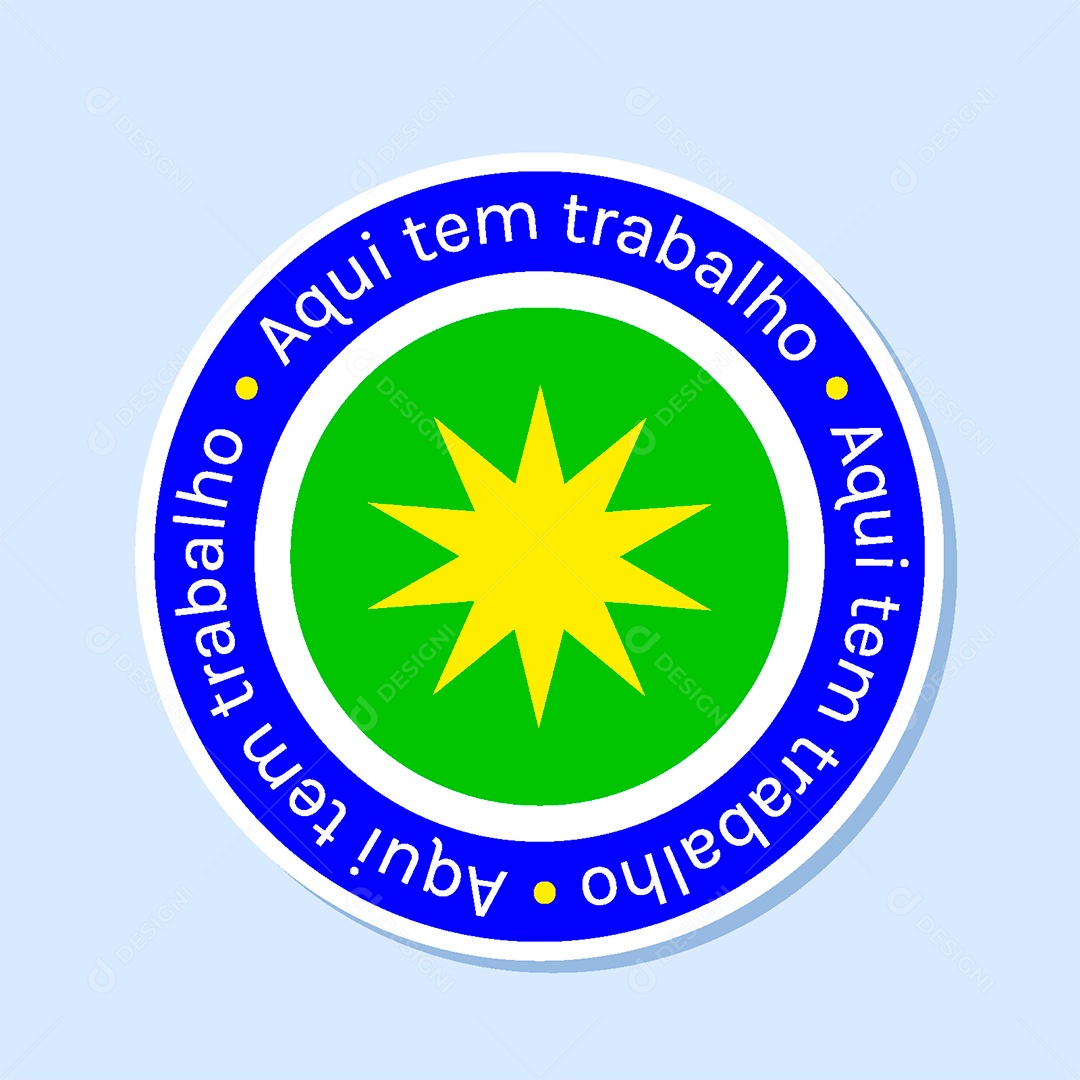 Adesivo Prefeito Aqui Tem Trabalho Vetor EPS