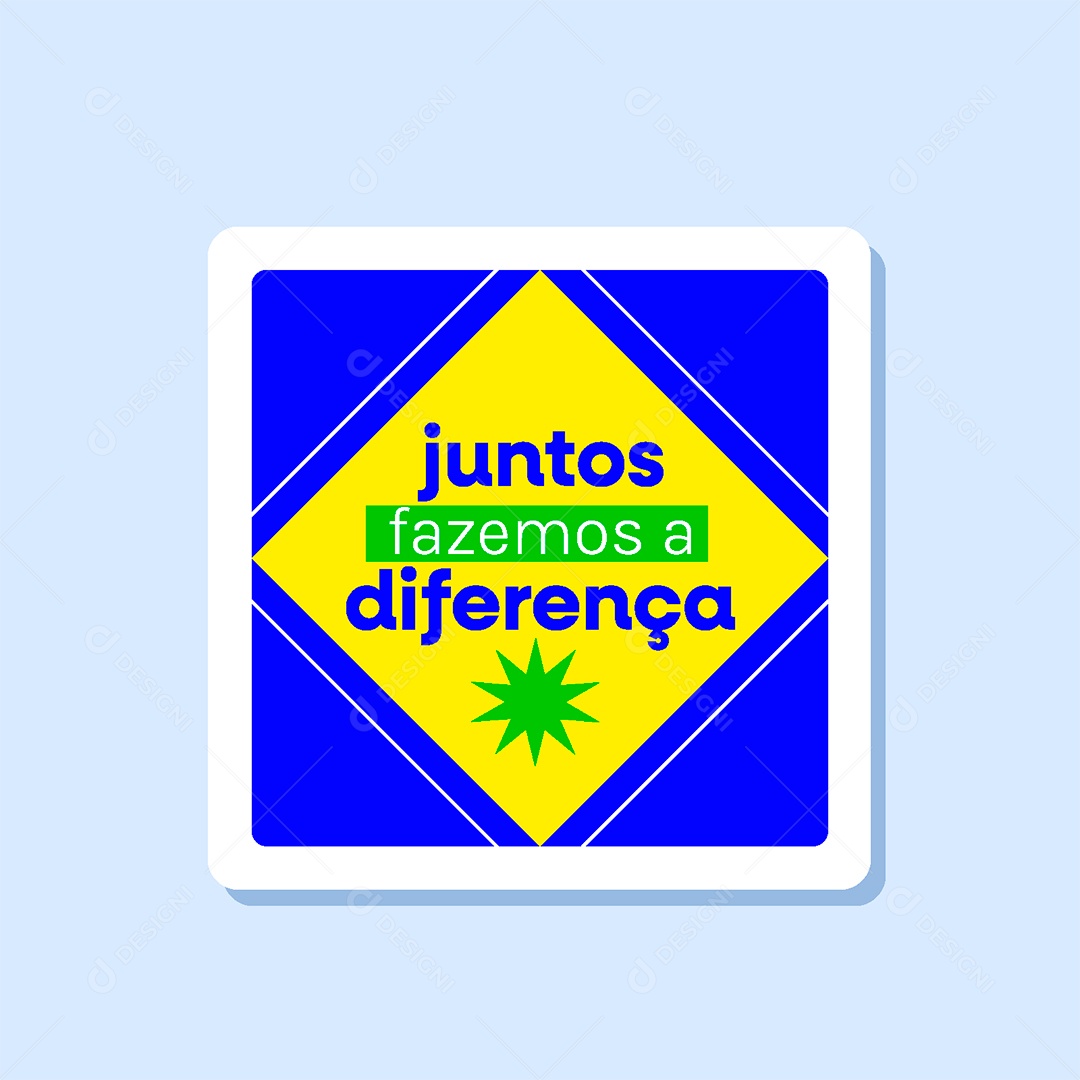 Adesivo Prefeito Juntos Fazemos a Diferença Vetor EPS