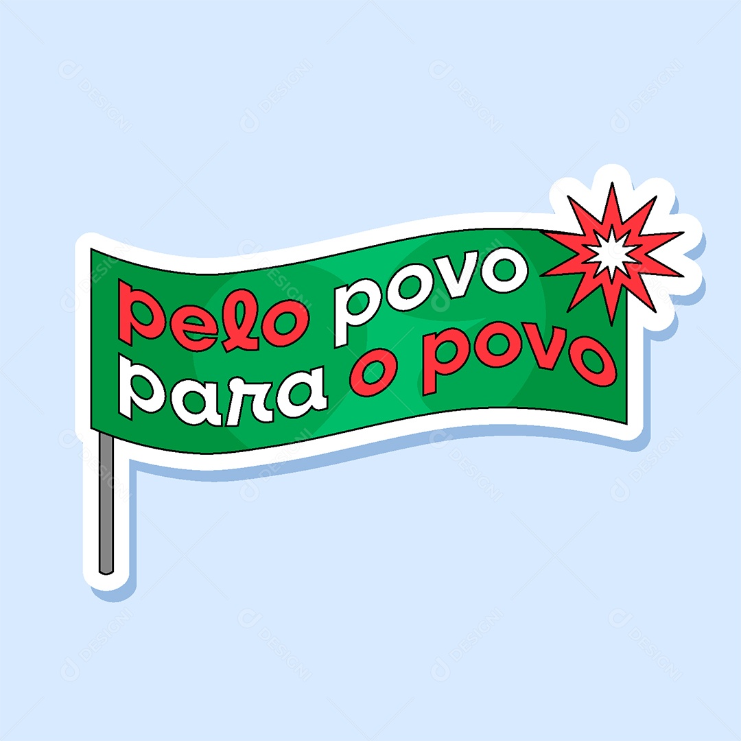 Adesivo Prefeito Pelo Povo para o Povo Vetor EPS