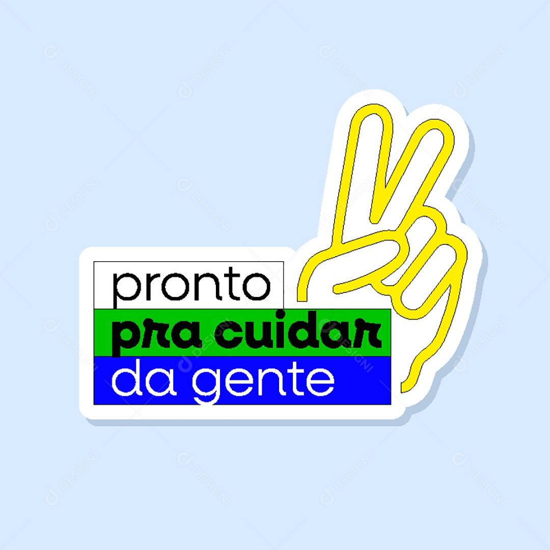 Adesivo Prefeito Pronto pra Cuidar da Gente Vetor EPS