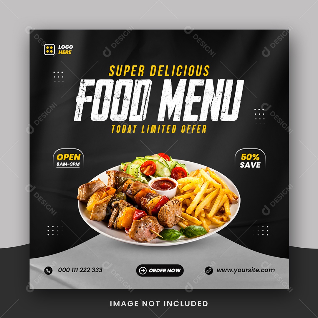 Food Menu Comida PSD Editável