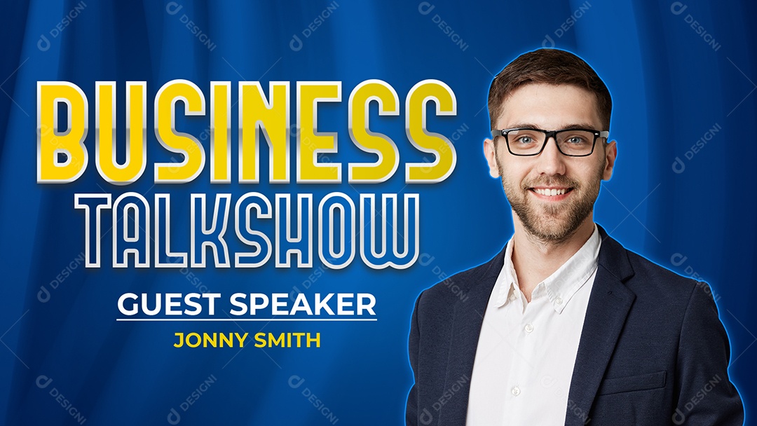 Talkshow Negócios Social Media PSD Editável