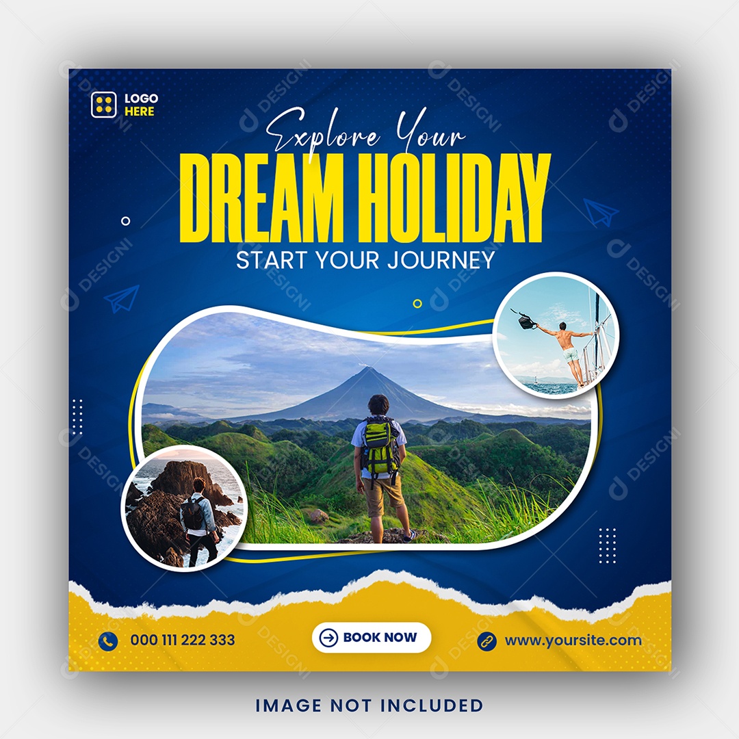 Agência de Viagem Aventura Social Media PSD Editável