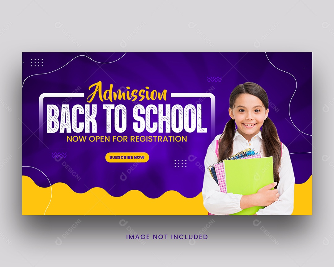 Escola de Admissão Volta às Aulas Social Media PSD Editável