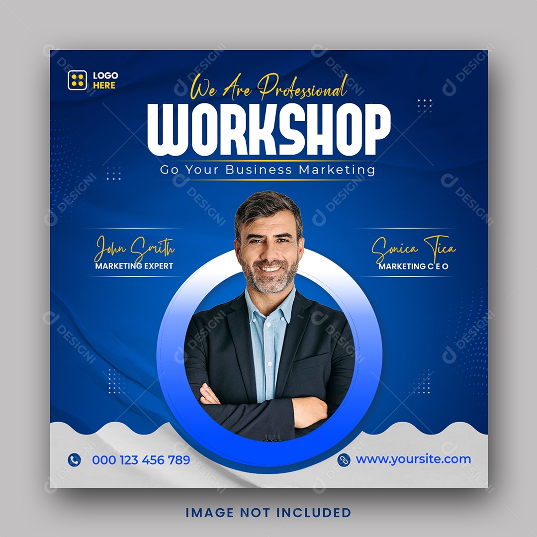 Oficina de Negócios Social Media PSD Editável