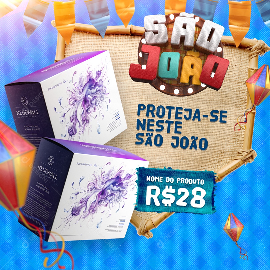 Farmácia Produto Proteja Se Neste São João Social Media PSD Editável