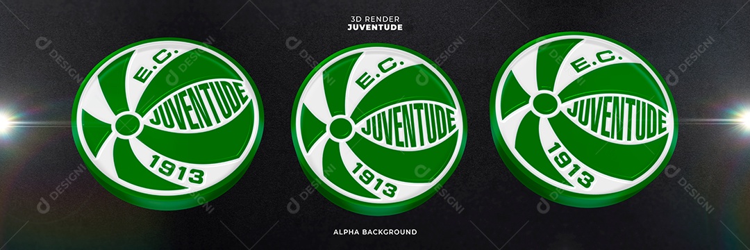 Emblema do Juventude Elemento 3D para Composição PSD