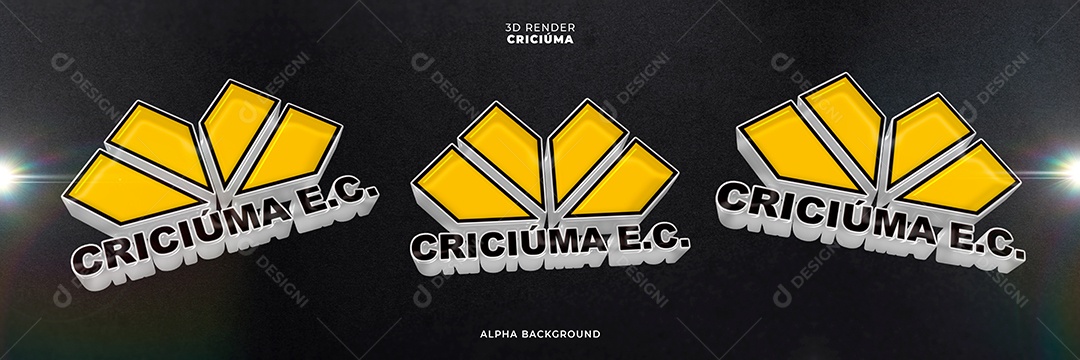 Emblema Criciúma Elemento 3D para Composição PSD