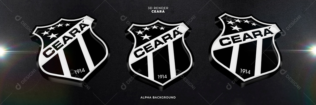 Emblema do Ceará Elemento 3D para Composição PSD