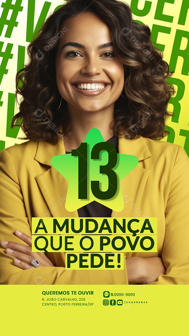 Story Politica Prefeito A Mudança Que o Povo Pede Social Media PSD Editável