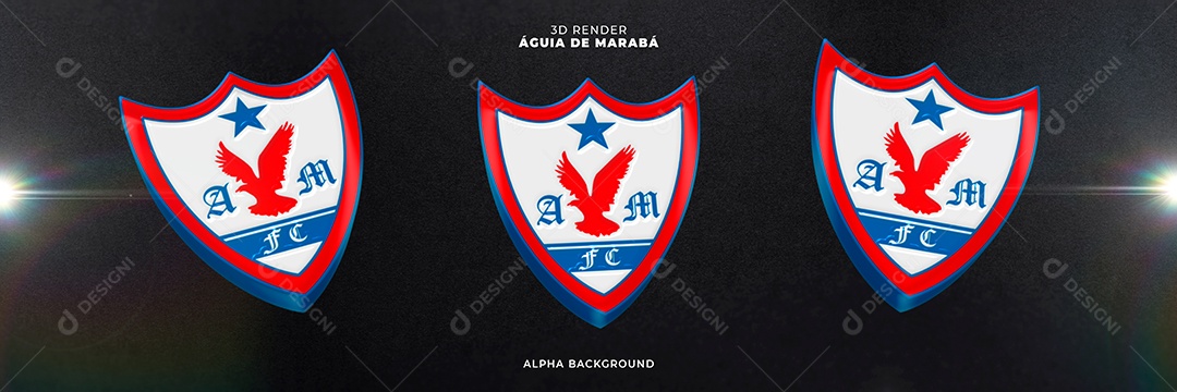 Emblema Águia de Marabá Elemento 3D para Composição PSD