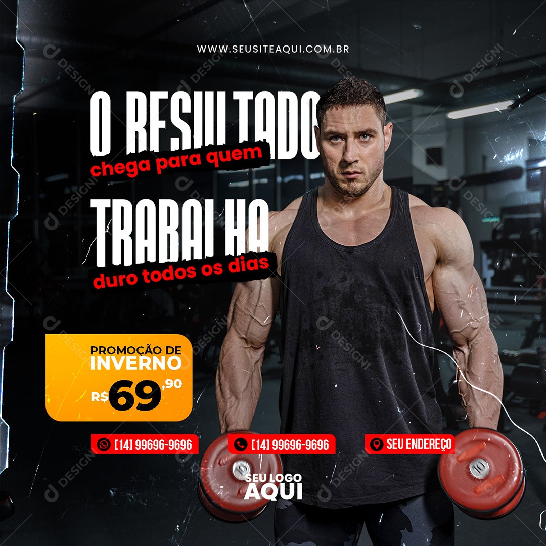 Academia Social Media PSD Editável