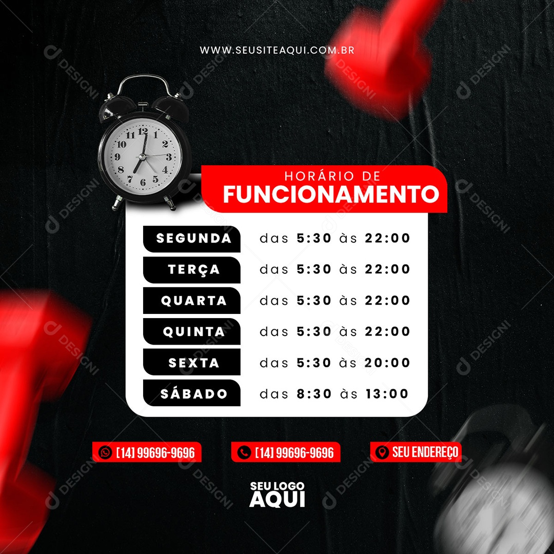 Academia Social Media PSD Editável