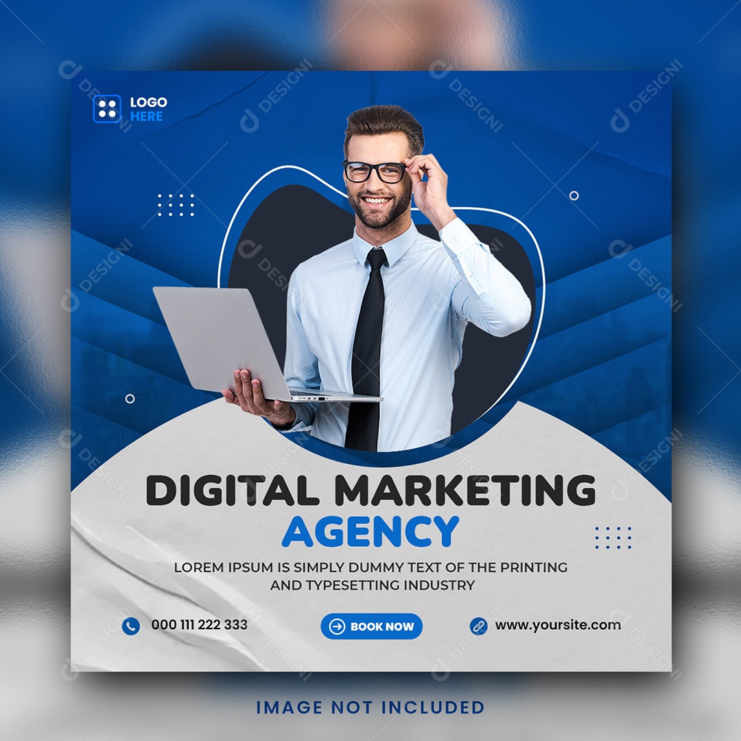 Agência Marketing Digital Social Media PSD Editável