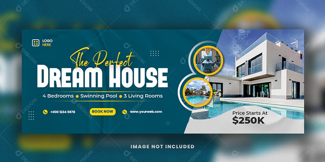 Banner Casa dos Sonhos Perfeita Imobiliária Social Media PSD Editável