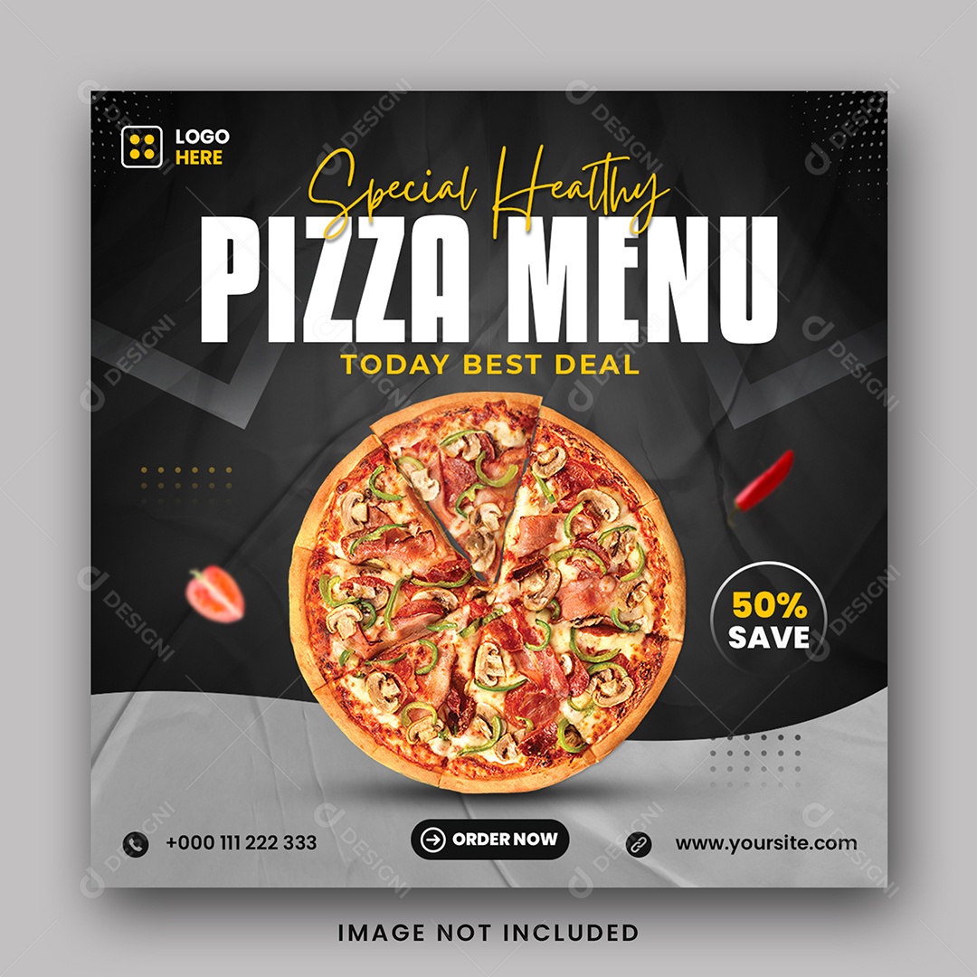 Pizzaria Social Media PSD Editável