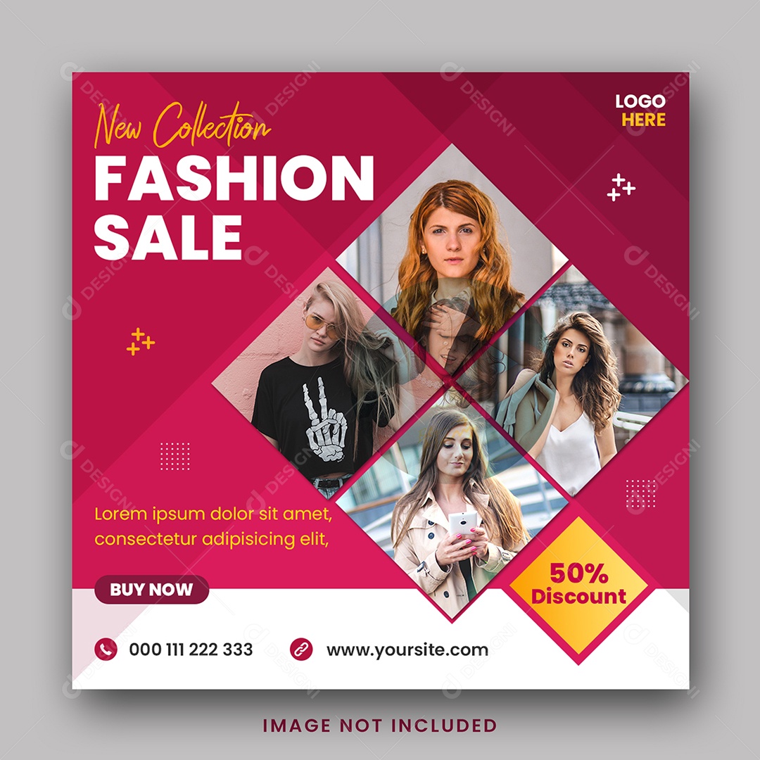 Nova Coleção de Moda Loja de Roupas Social Media PSD Editável