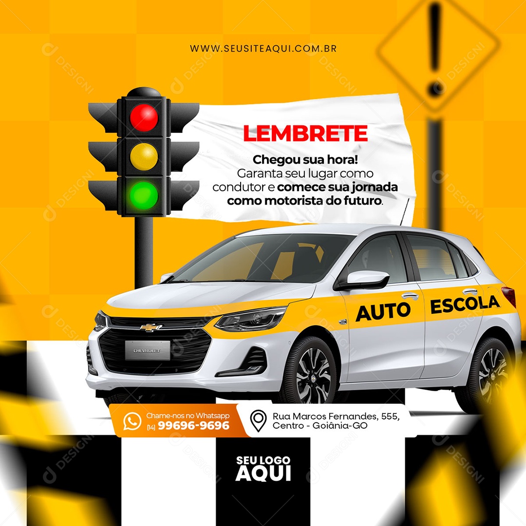 Auto Escola CNH Social Media PSD Editável