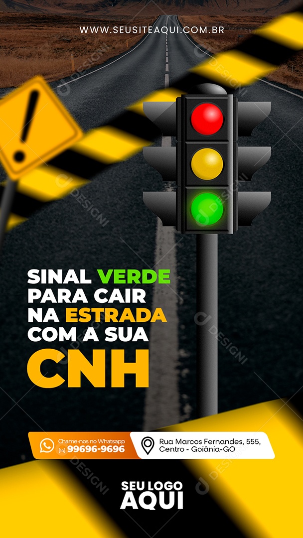 Story Auto Escola CNH Social Media PSD Editável