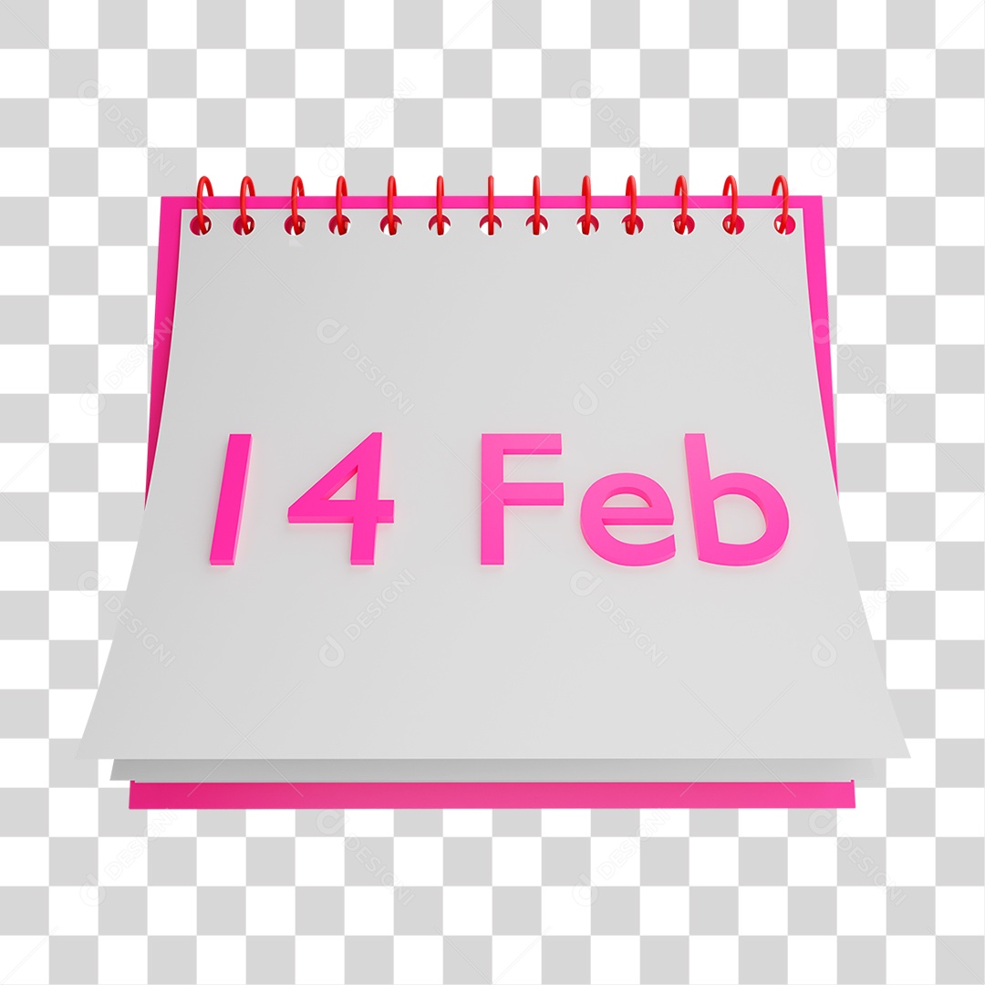 Calendário do Dia dos Namorados PNG Transparente