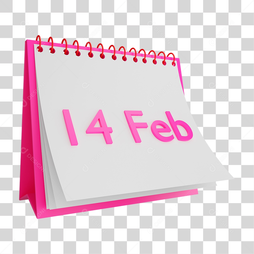 Calendário do Dia dos Namorados PNG Transparente