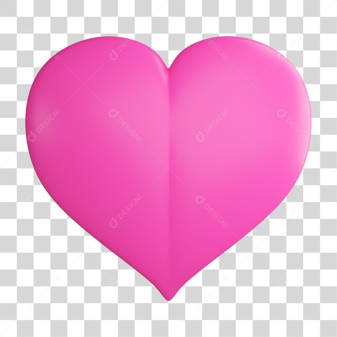 Coração Rosa PNG Transparente