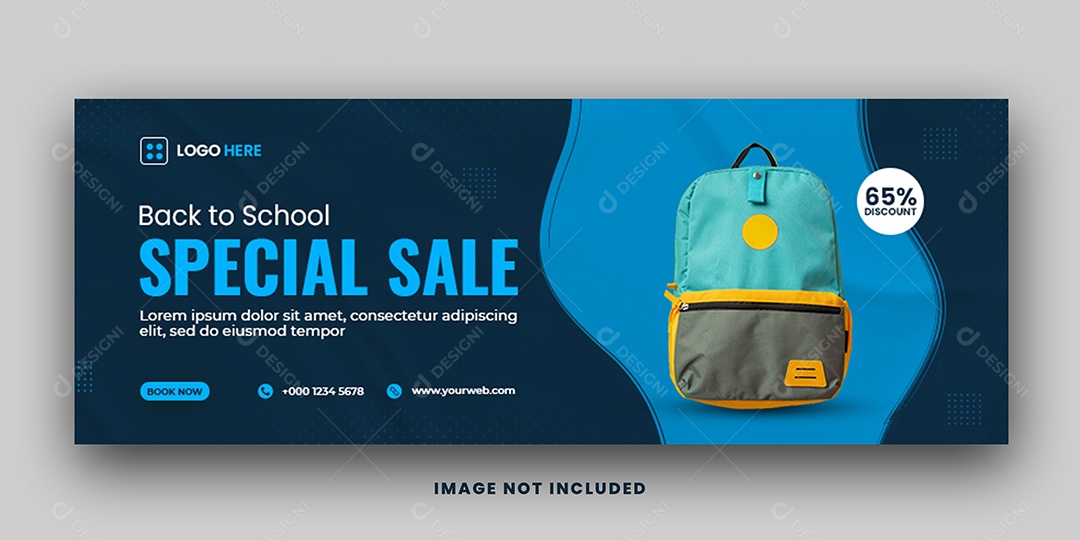 Banner Mochila Super Black Friday Social Media PSD Editável