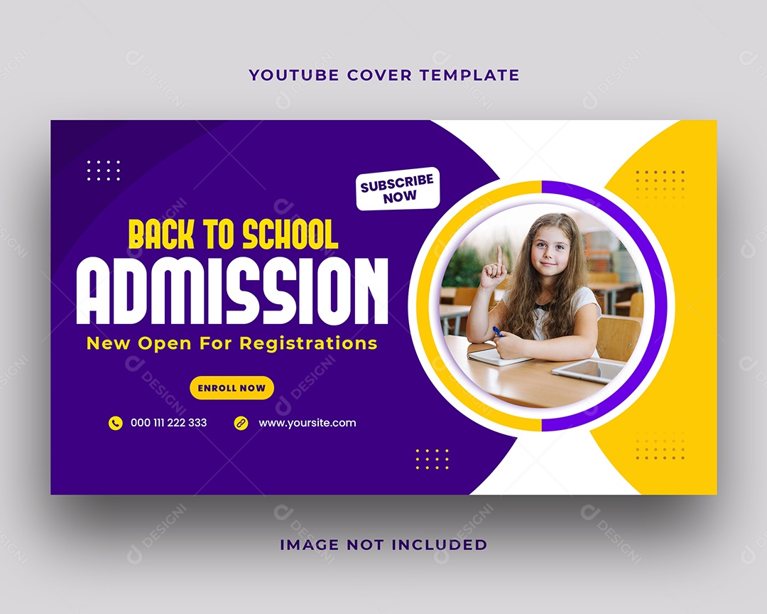 Banner Escola Social Media PSD Editável