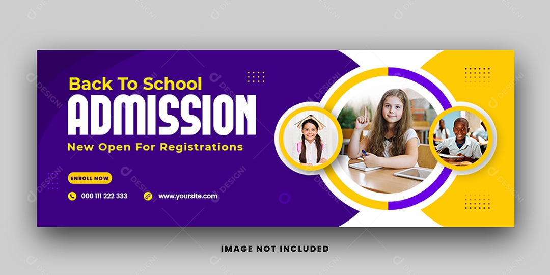 Banner Escola Social Media PSD Editável