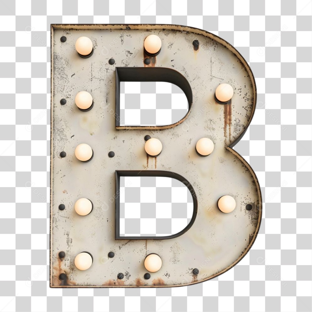 Elemento 3D Alfabeto Letra B Letras PNG Transparente