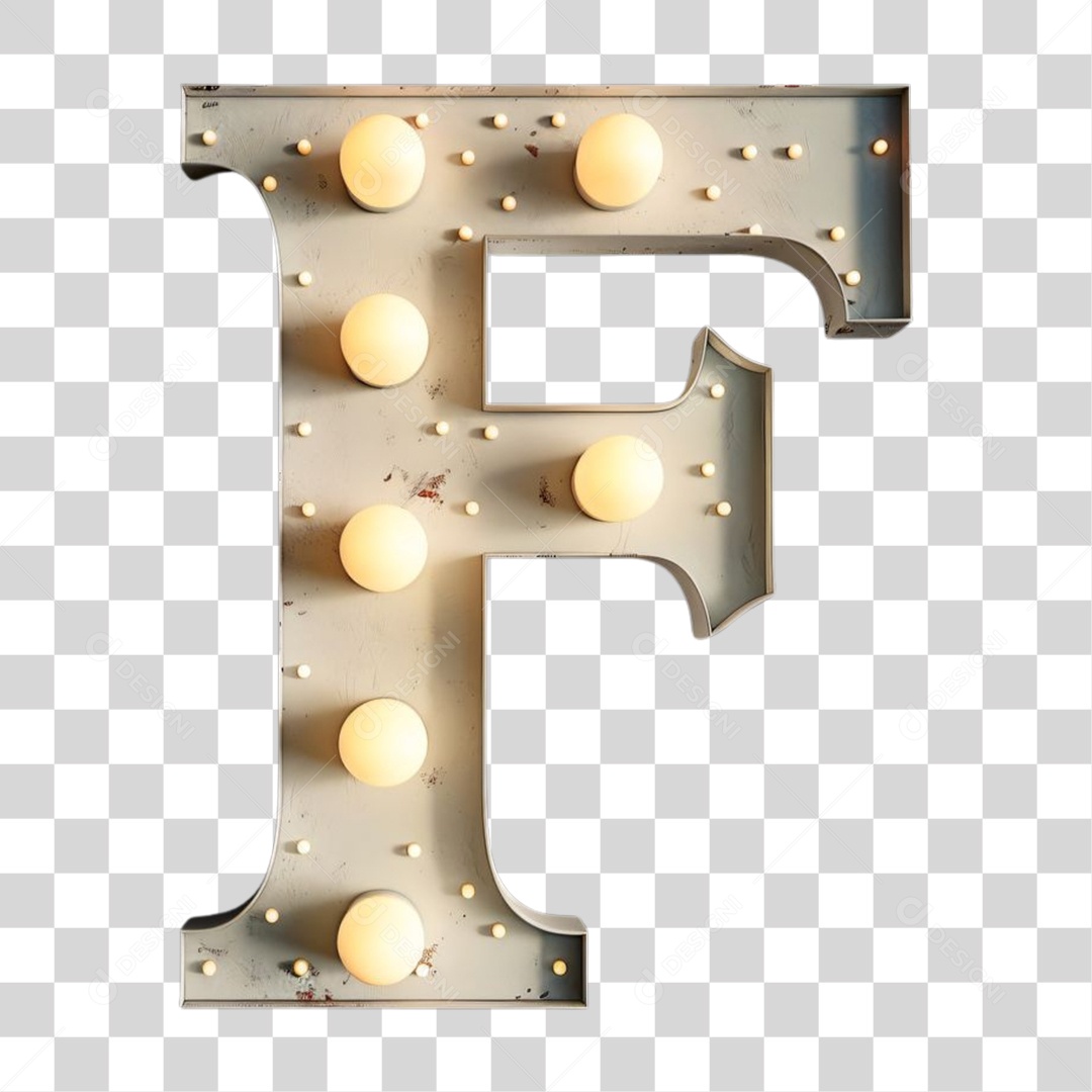 Elemento 3D Alfabeto Letra F Letras PNG Transparente