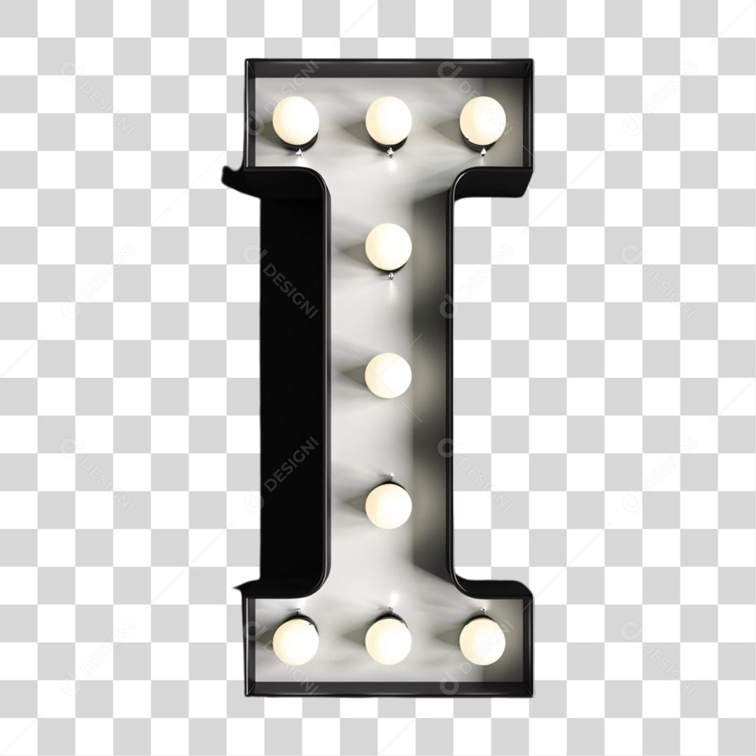 Elemento 3D Alfabeto Letra I Letras PNG Transparente