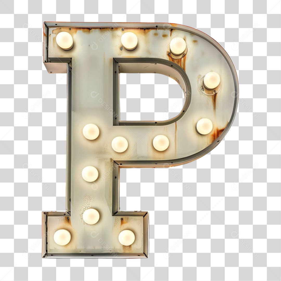 Elemento 3D Alfabeto Letra P Letras PNG Transparente