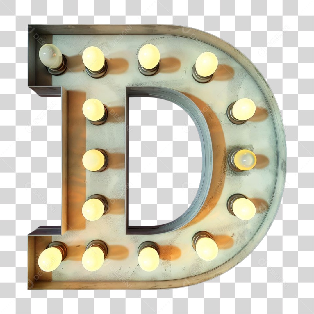 Elemento 3D Alfabeto Letra D Letras PNG Transparente