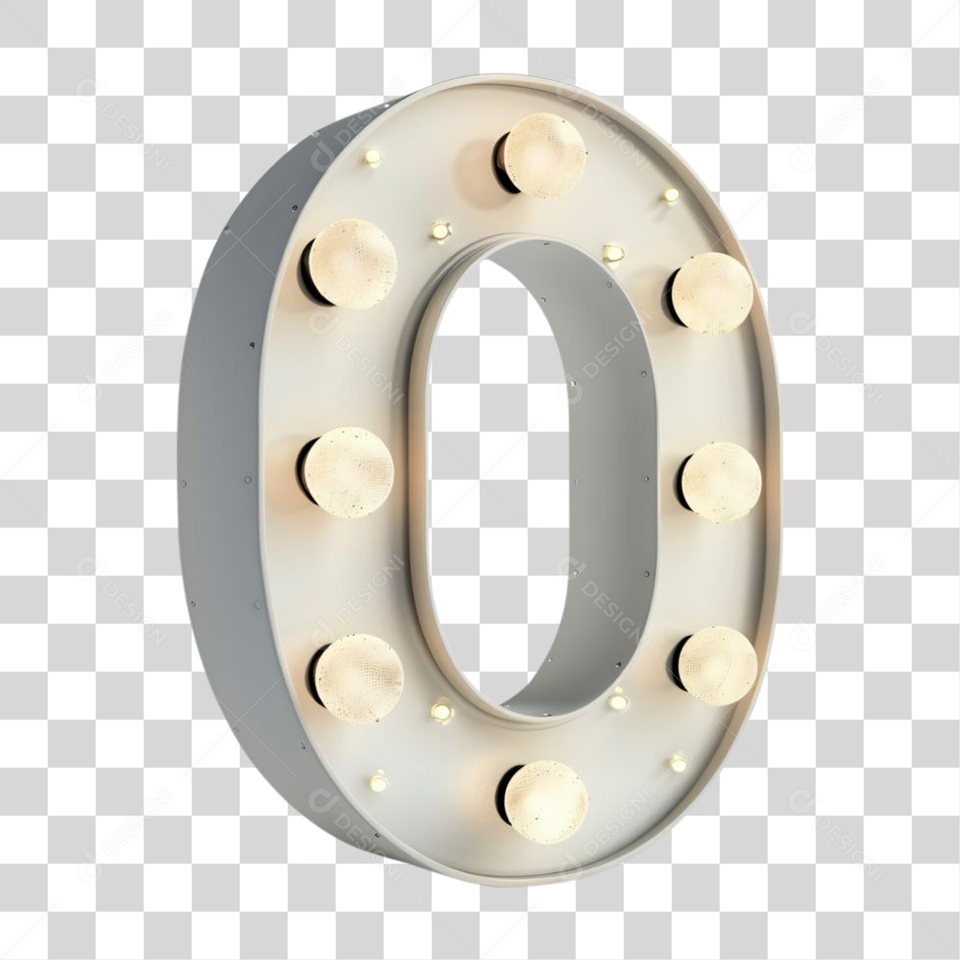 Elemento 3D Alfabeto Letra O Letras PNG Transparente