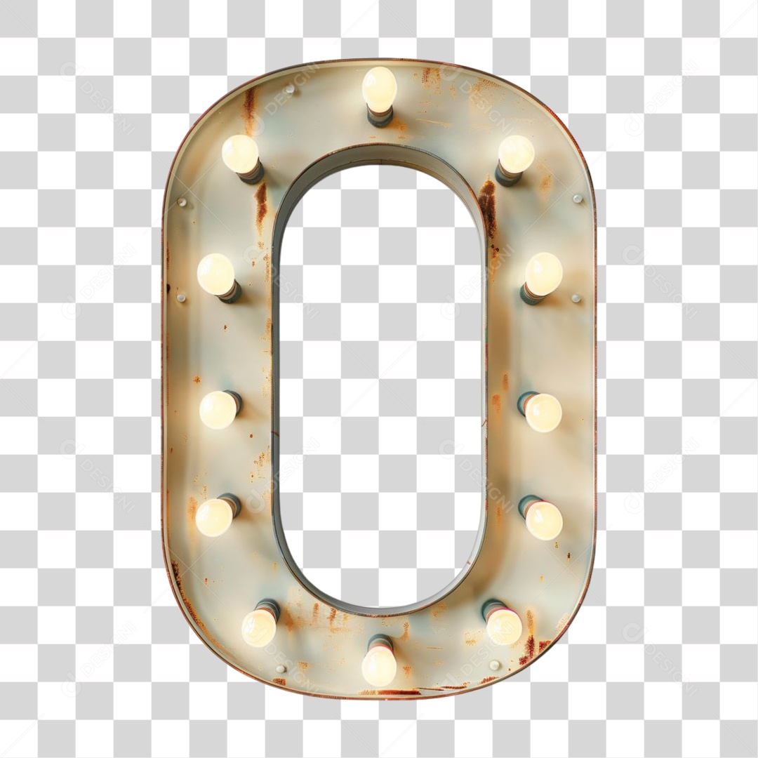 Elemento 3D Alfabeto Letra O Letras PNG Transparente