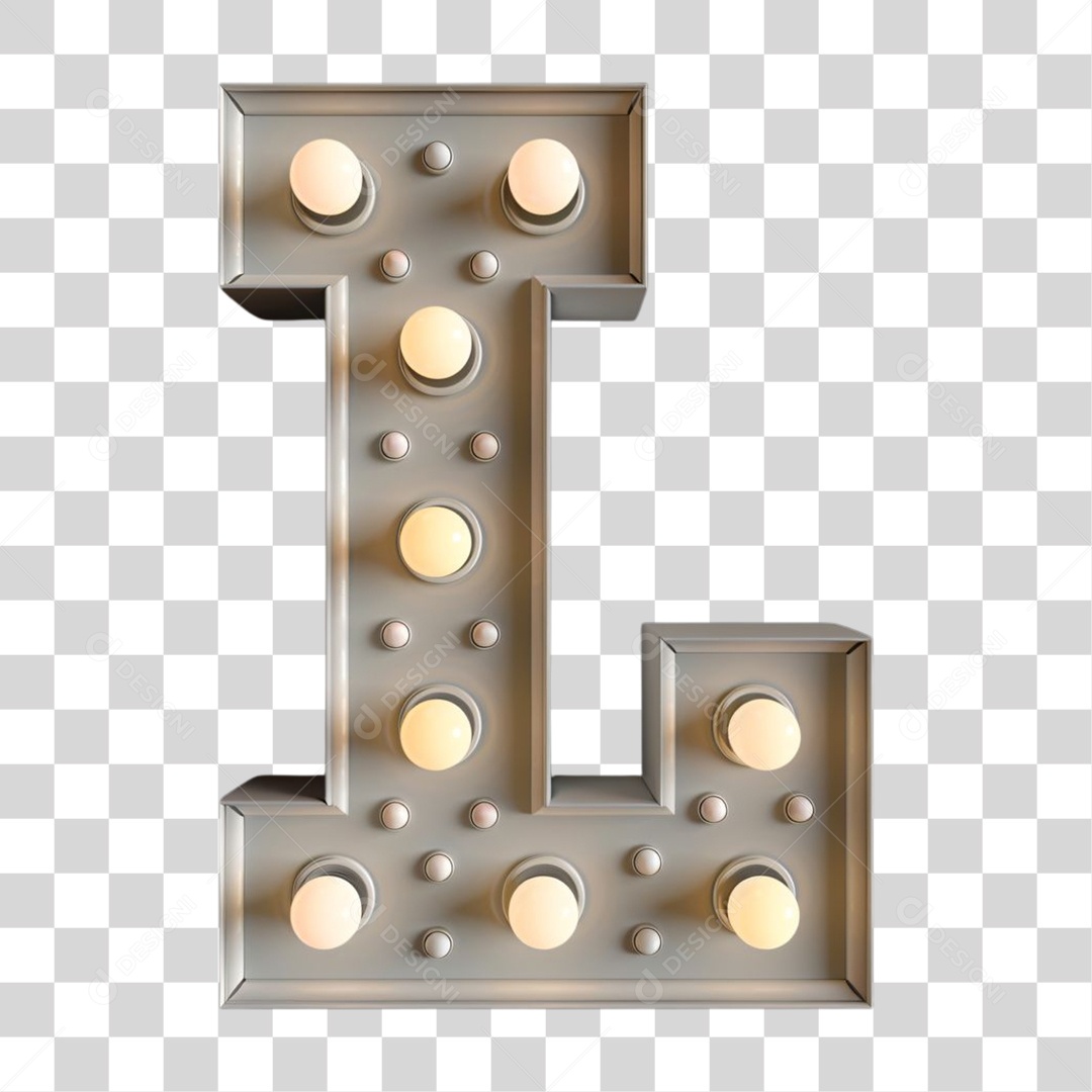 Elemento 3D Alfabeto Letra L Letras PNG Transparente