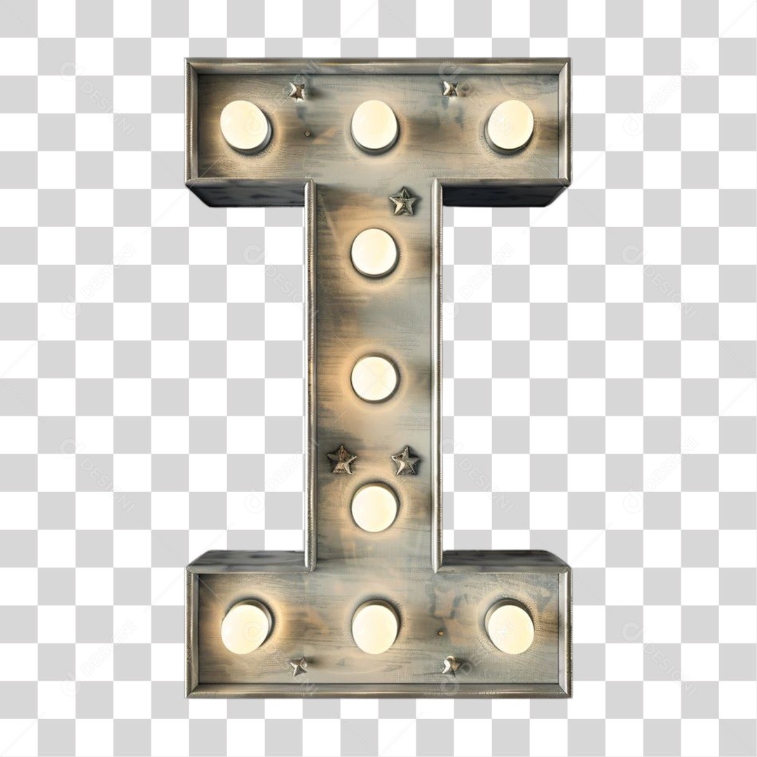 Elemento 3D Alfabeto Letra I Letras PNG Transparente