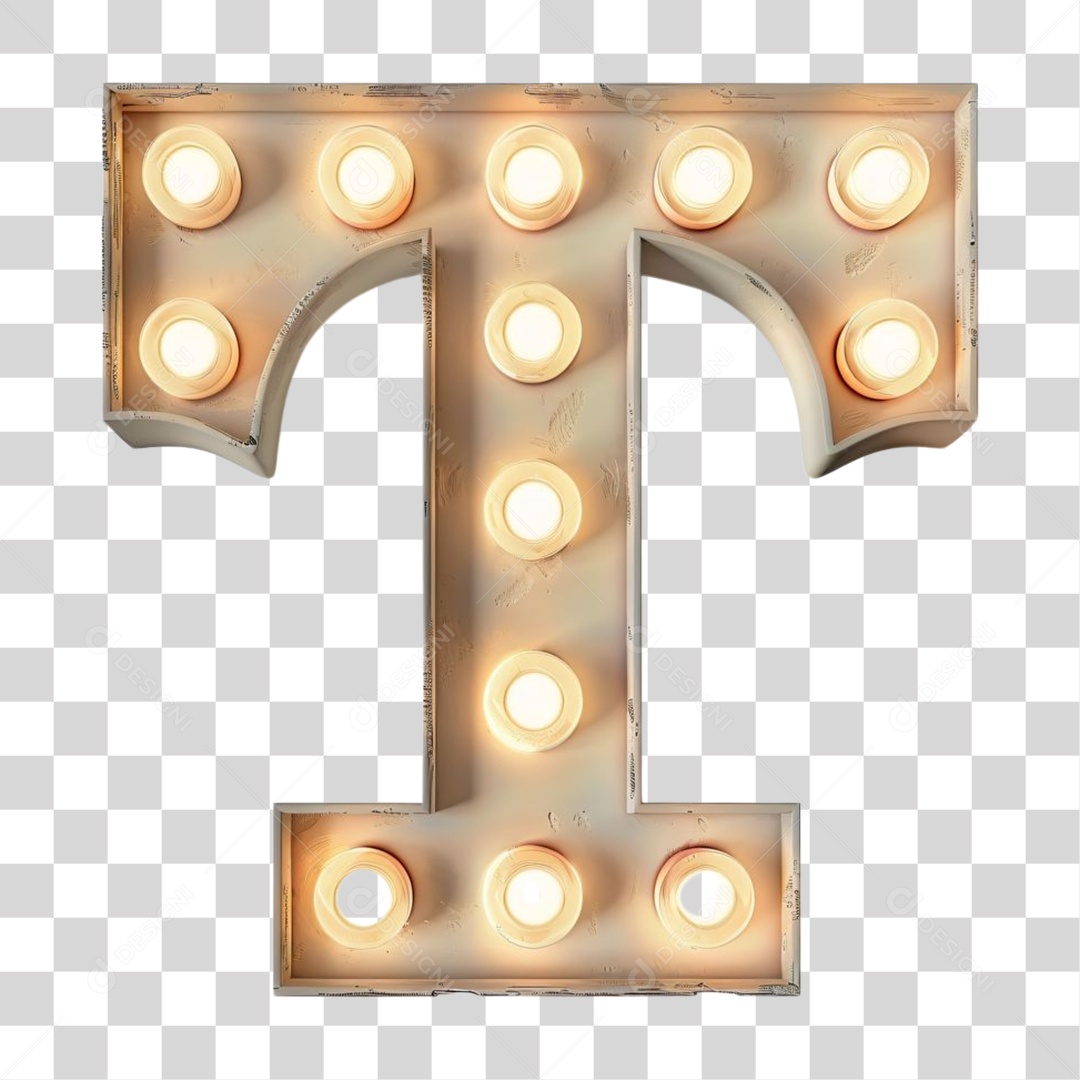 Elemento 3D Alfabeto Letra T Letras PNG Transparente