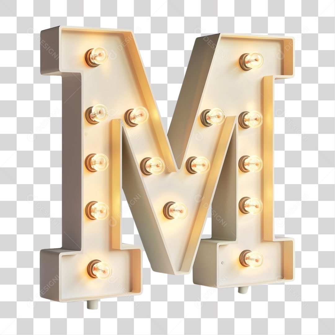 Elemento 3D Alfabeto Letra M Letras PNG Transparente