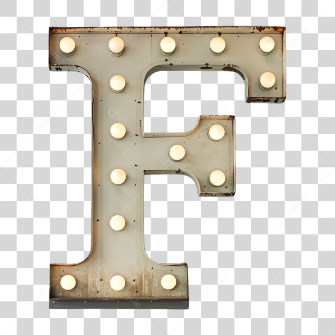 Elemento 3D Alfabeto Letra F Letras PNG Transparente