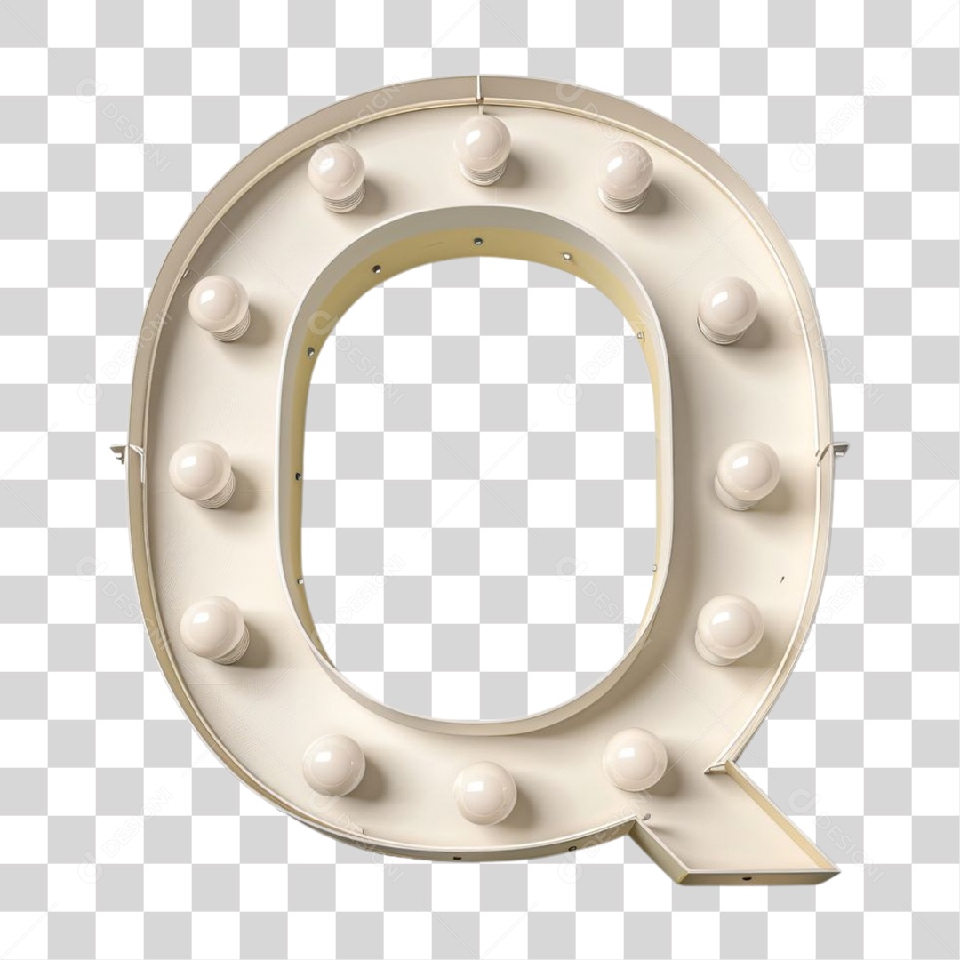 Elemento 3D Alfabeto Letra Q Letras PNG Transparente