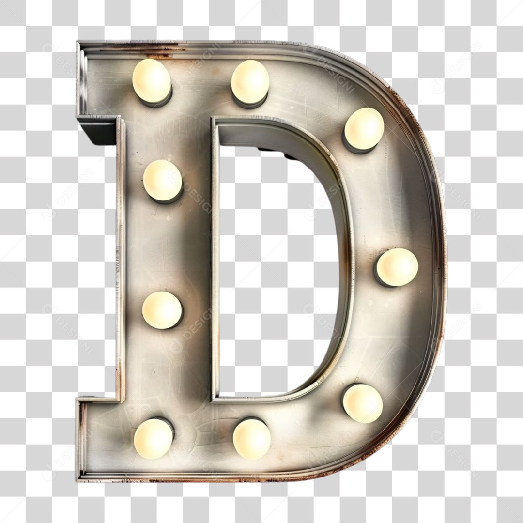 Elemento 3D Alfabeto Letra D Letras PNG Transparente