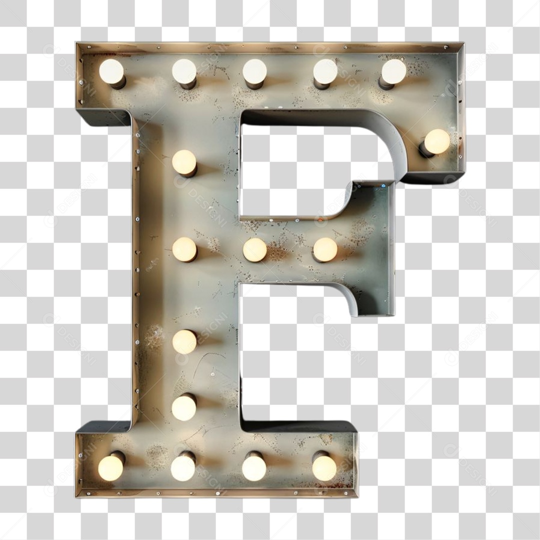 Elemento 3D Alfabeto Letra F Letras PNG Transparente