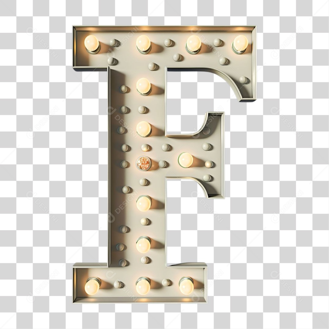 Elemento 3D Alfabeto Letra F Letras PNG Transparente