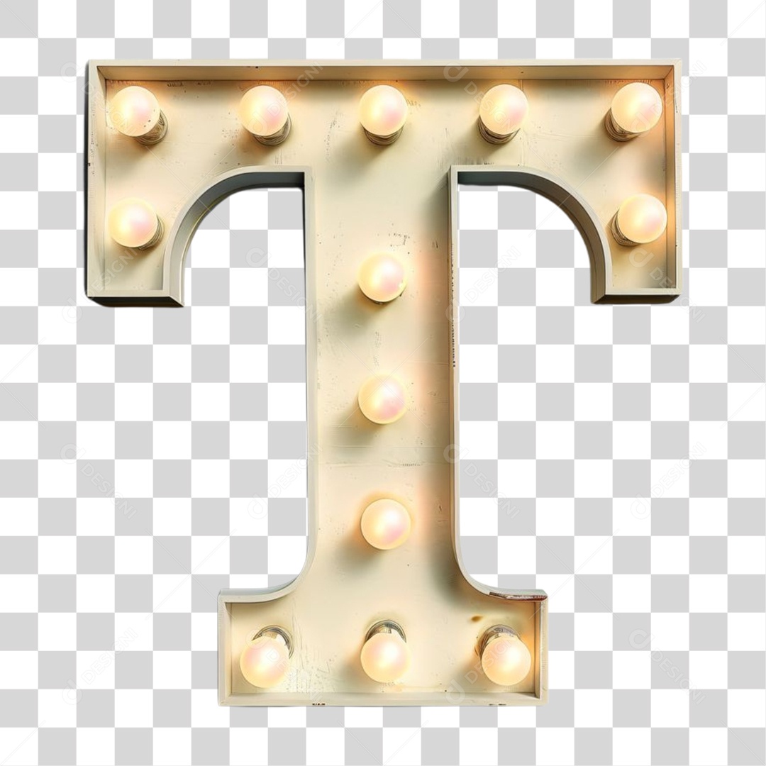 Elemento 3D Alfabeto Letra T Letras PNG Transparente