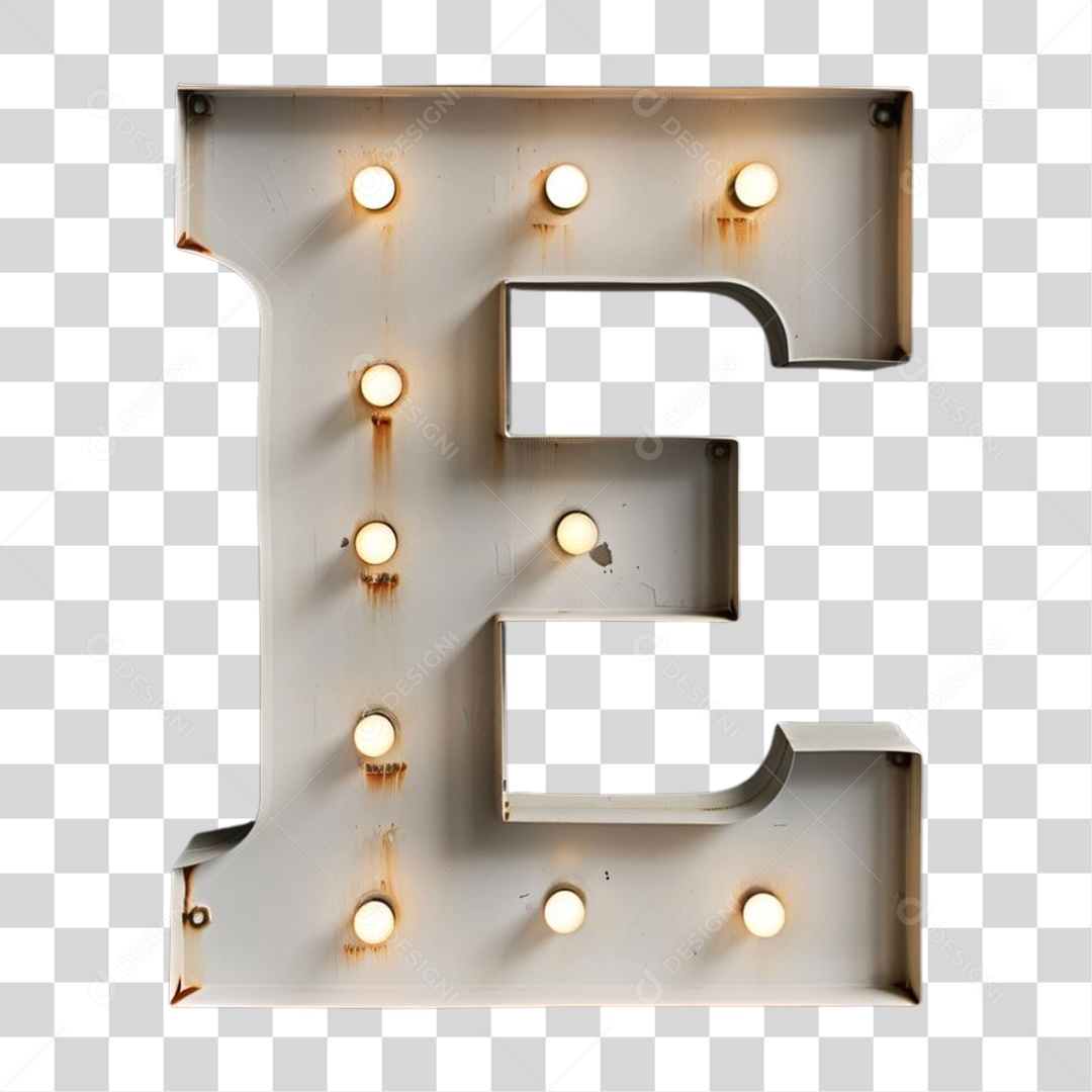 Elemento 3D Alfabeto Letra E Letras PNG Transparente