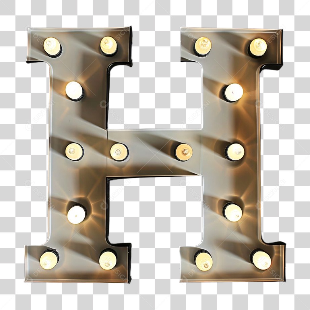 Elemento 3D Alfabeto Letra H Letras PNG Transparente